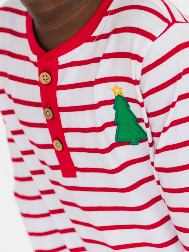 Christmas Tree Striped Henley