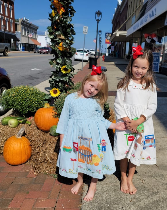 Pumpkin Patch Blue Cord Dress