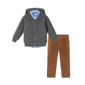 Hooded Cardigan & Cord Set