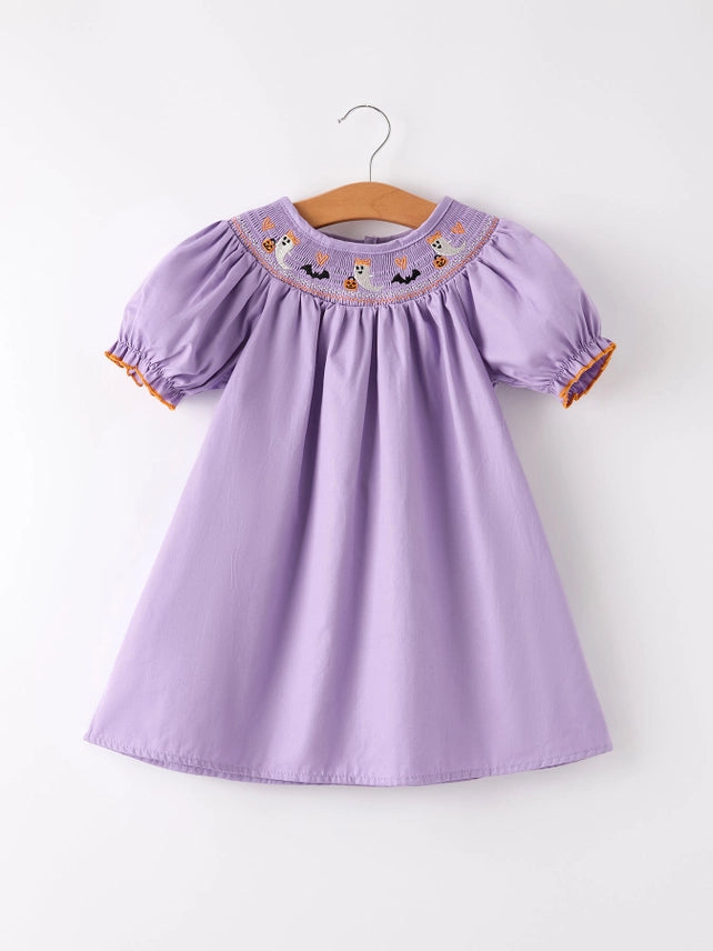 Purple Halloween Smock
