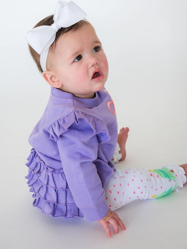 Polka Dot Tree Footless Ruffle Tights