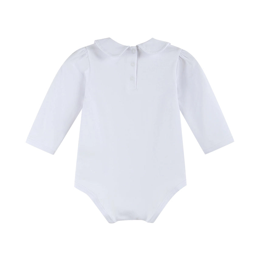 White Collared Romper