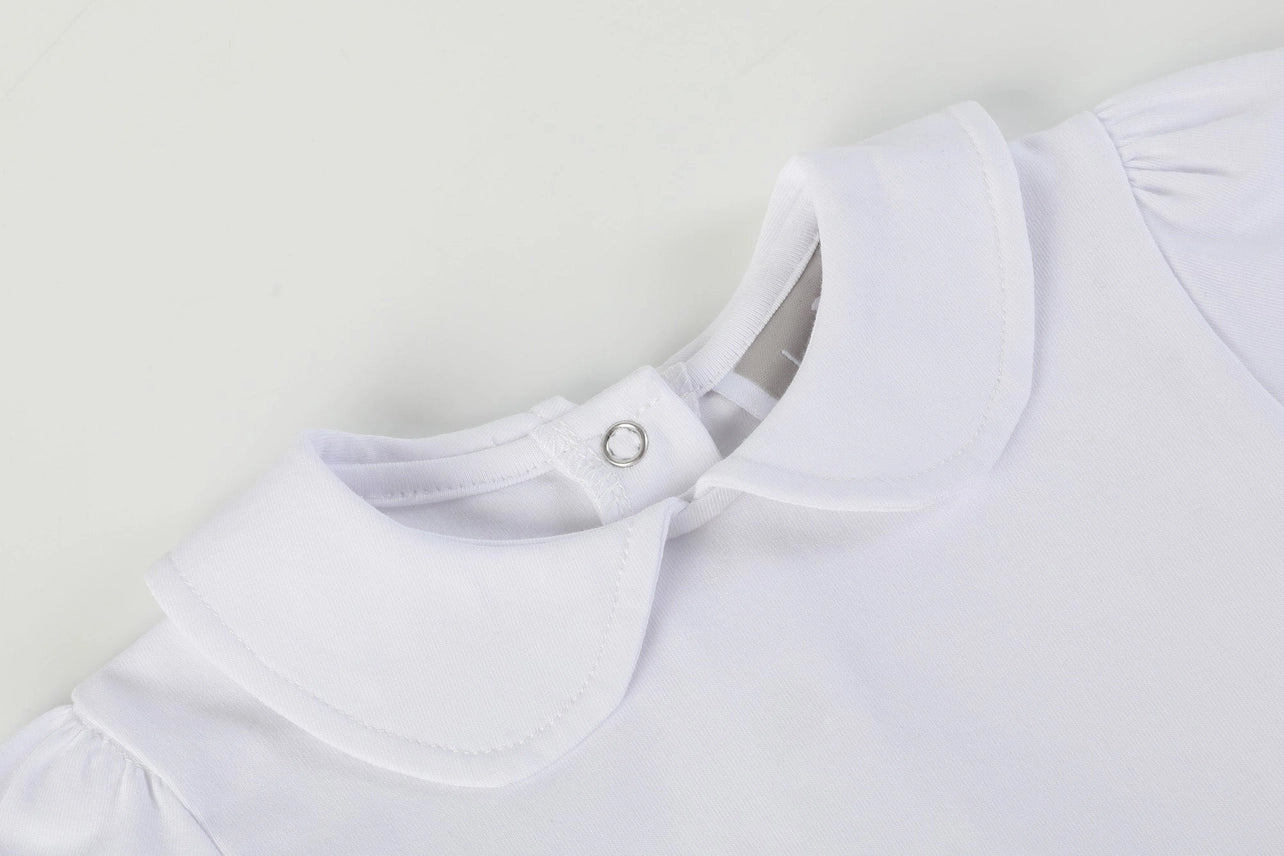 White Collared Romper