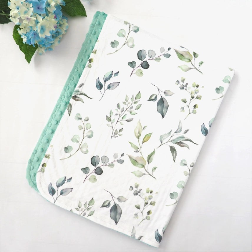 Minky Blanket -Eucalyptus