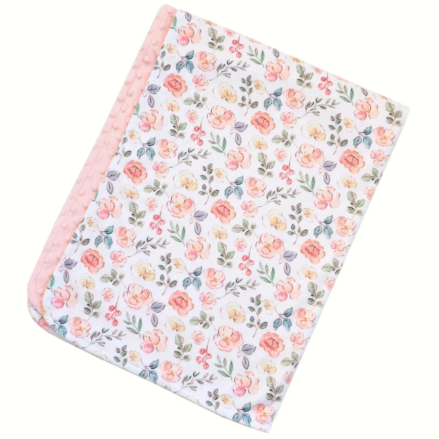 Minky Blanket -Blushing Garden