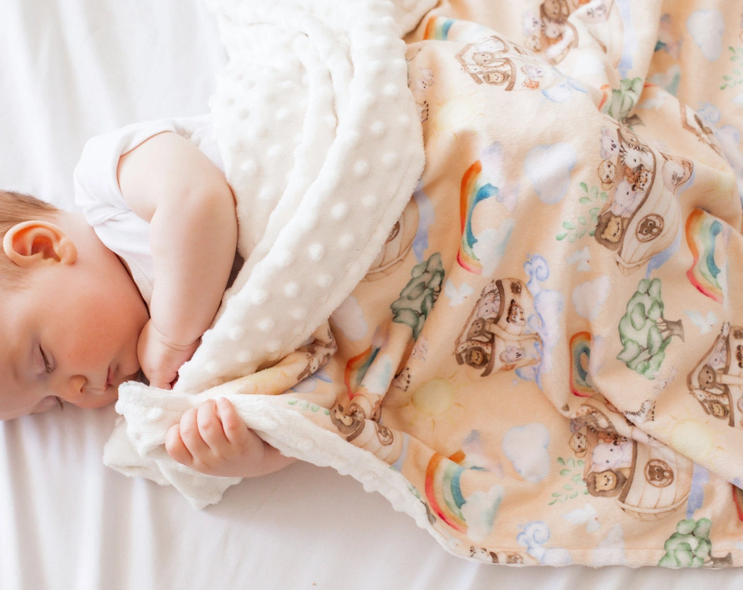Minky Blanket -Noah's Ark