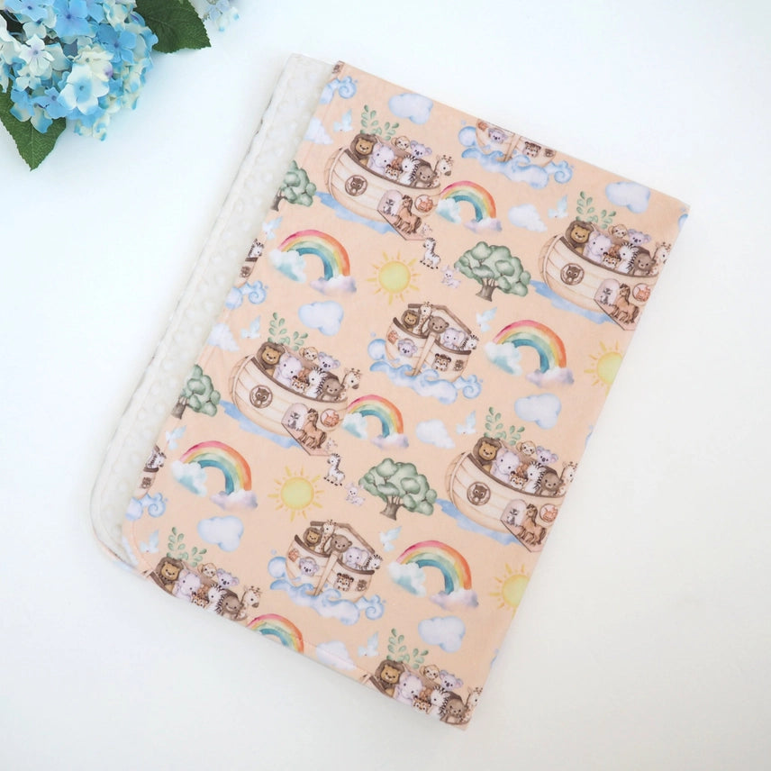 Minky Blanket -Noah's Ark