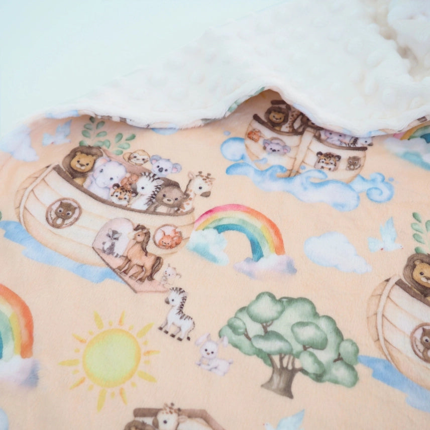 Minky Blanket -Noah's Ark