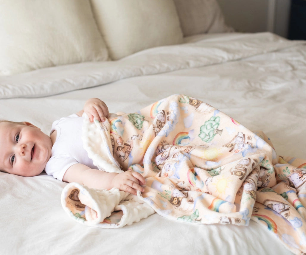 Minky Blanket -Noah's Ark