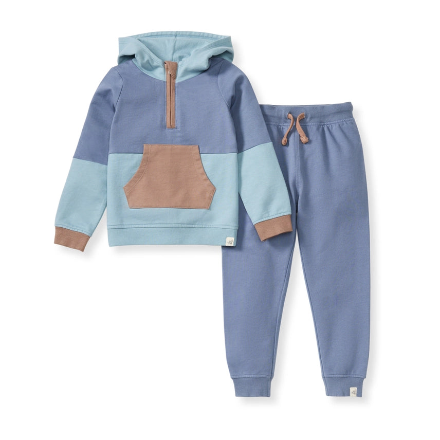 Color Blocked Sweatshirt Set