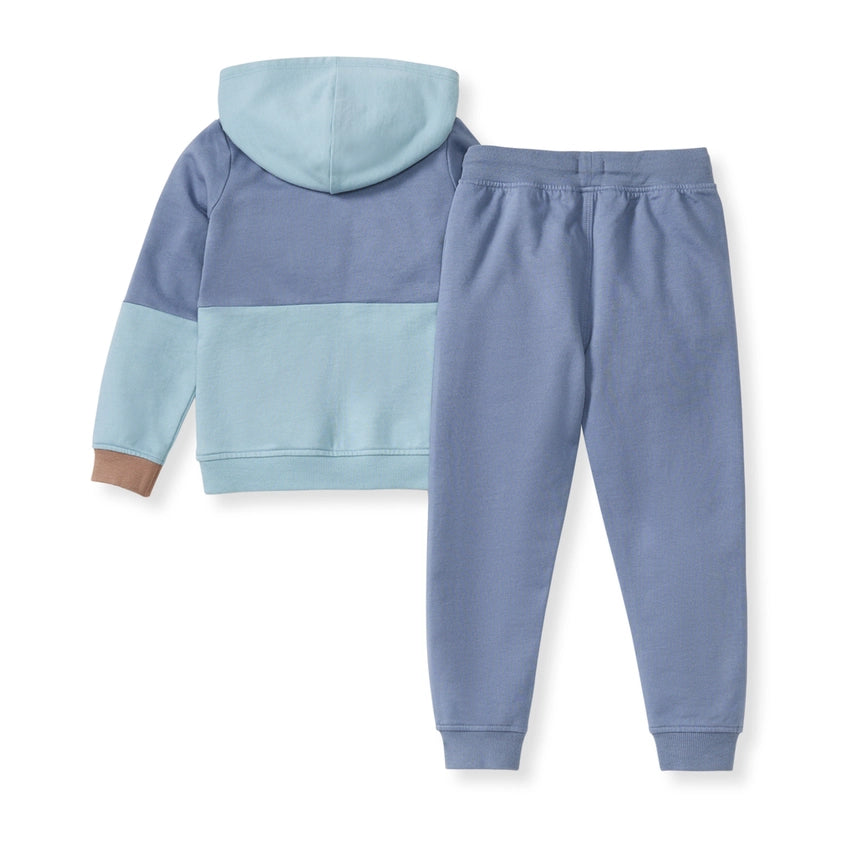 Color Blocked Sweatshirt Set