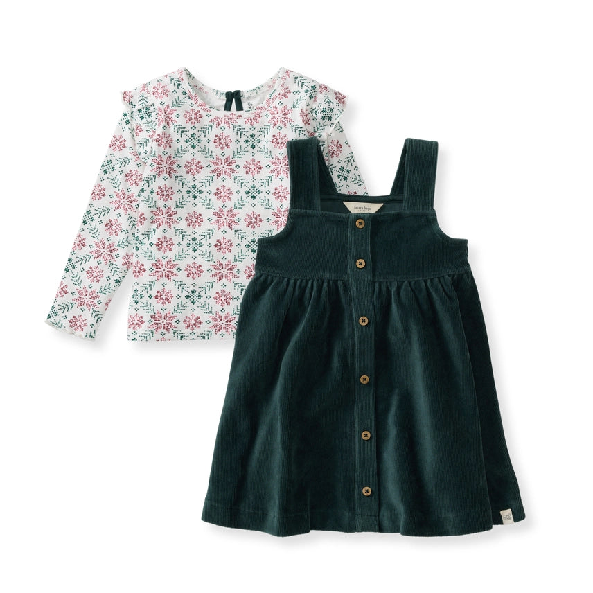 Poinsettia Long Tee & Dress Set