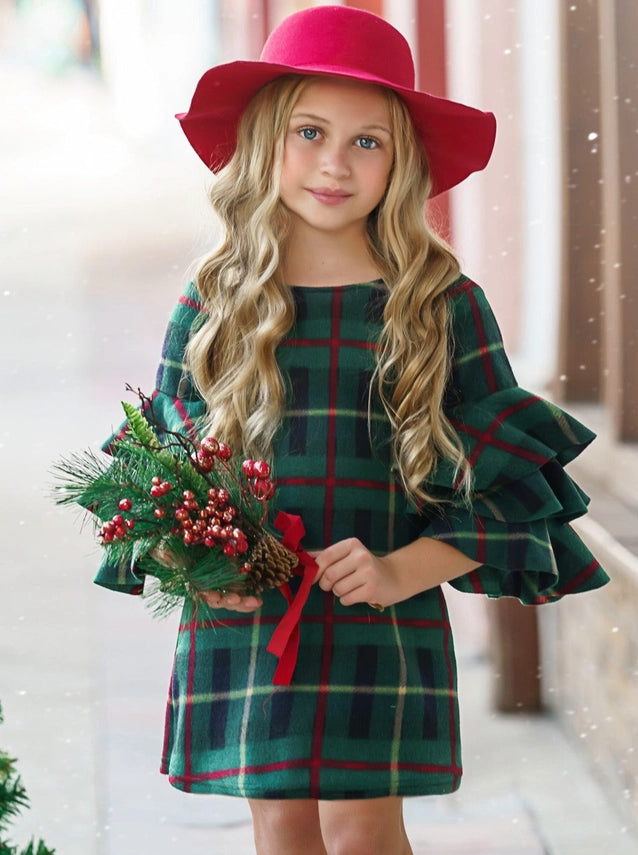 Mistletoe Tiered-Sleeve Dress