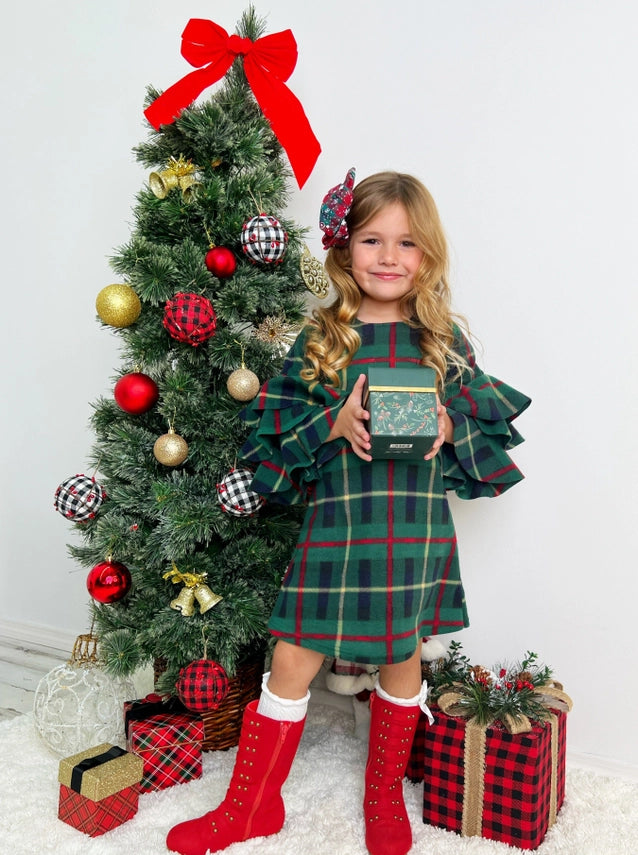 Mistletoe Tiered-Sleeve Dress