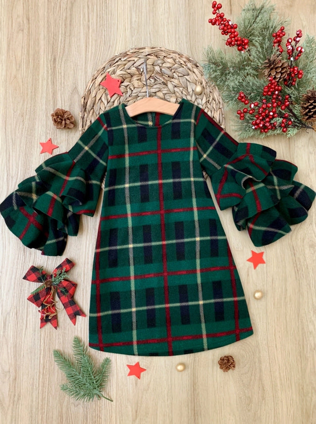 Mistletoe Tiered-Sleeve Dress
