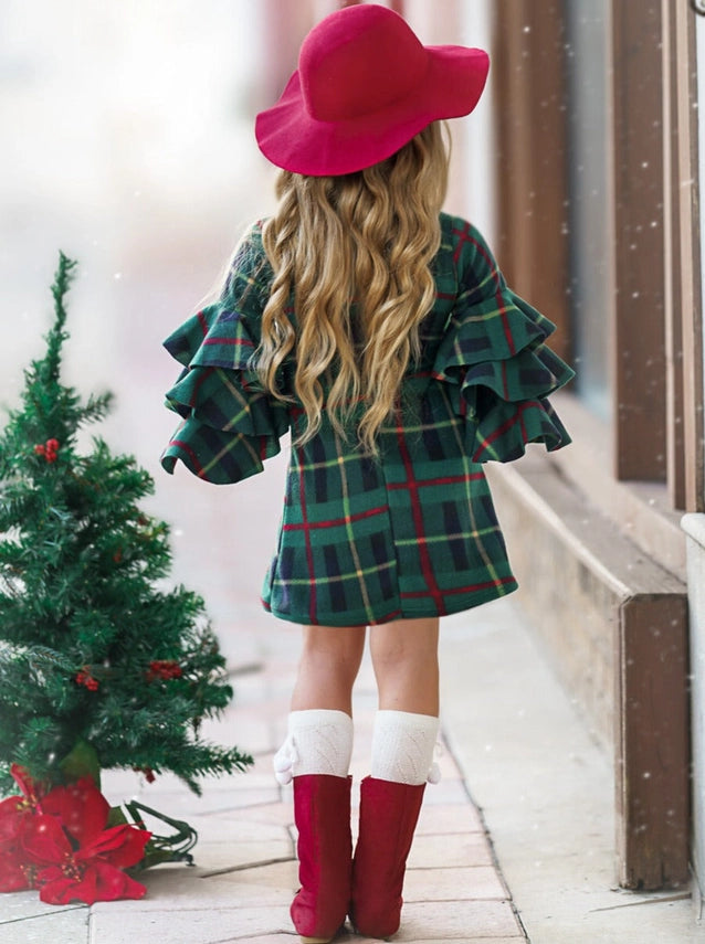 Mistletoe Tiered-Sleeve Dress