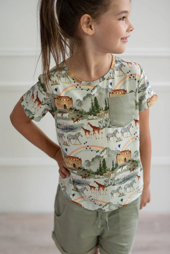 Pocket T & Short Set --Noah's Ark