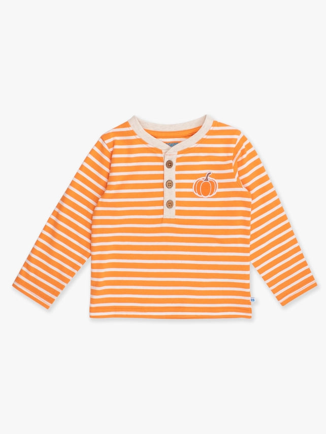 Orange Stripe Pumpkin Henley