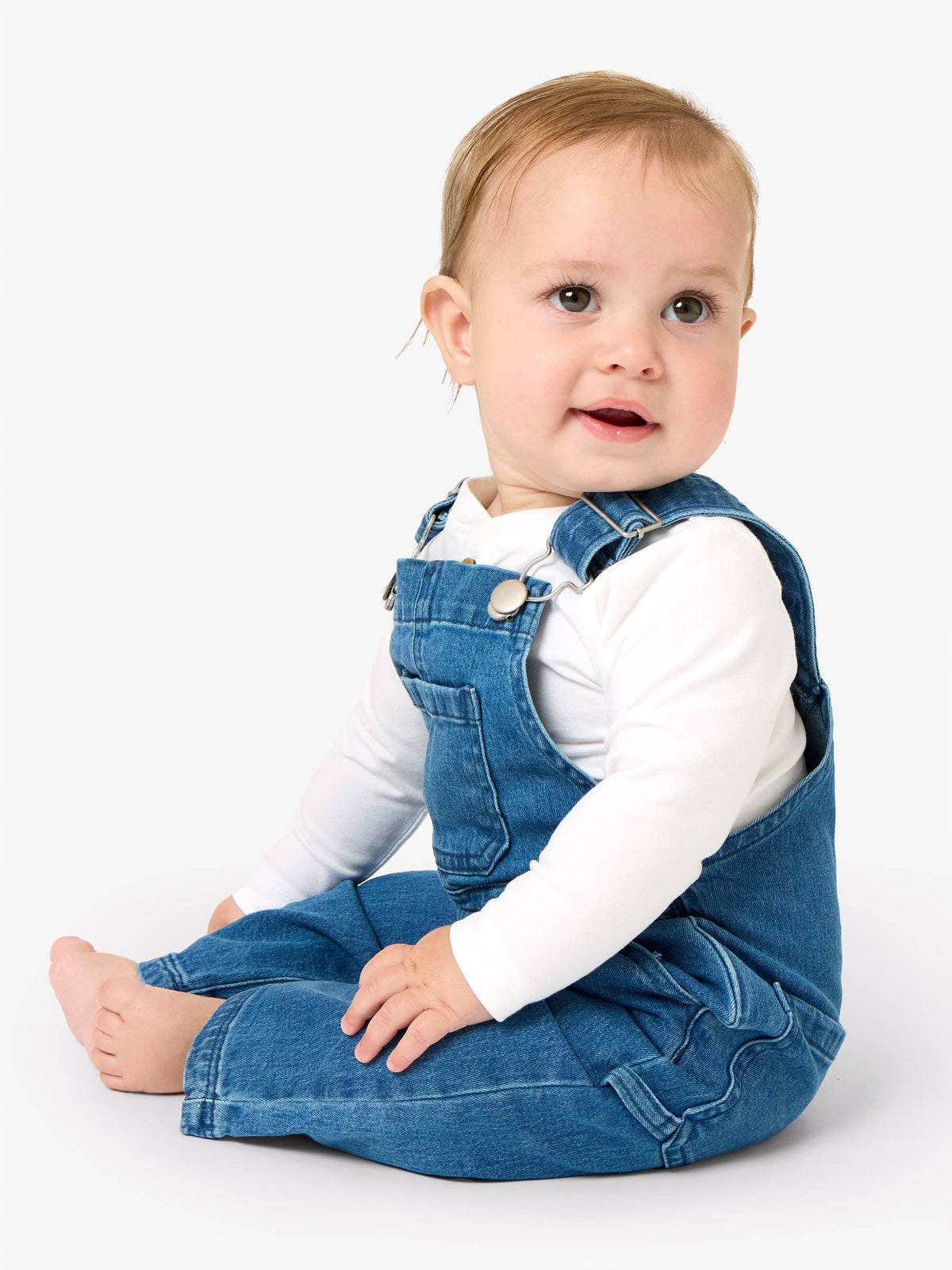 Stretch Denim Overalls