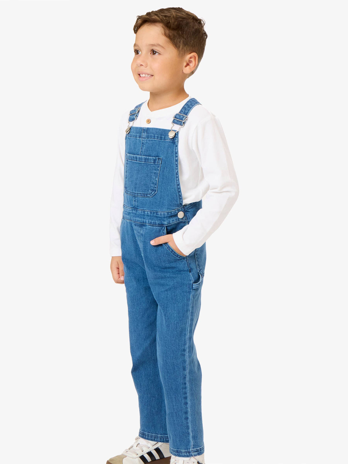 Stretch Denim Overalls