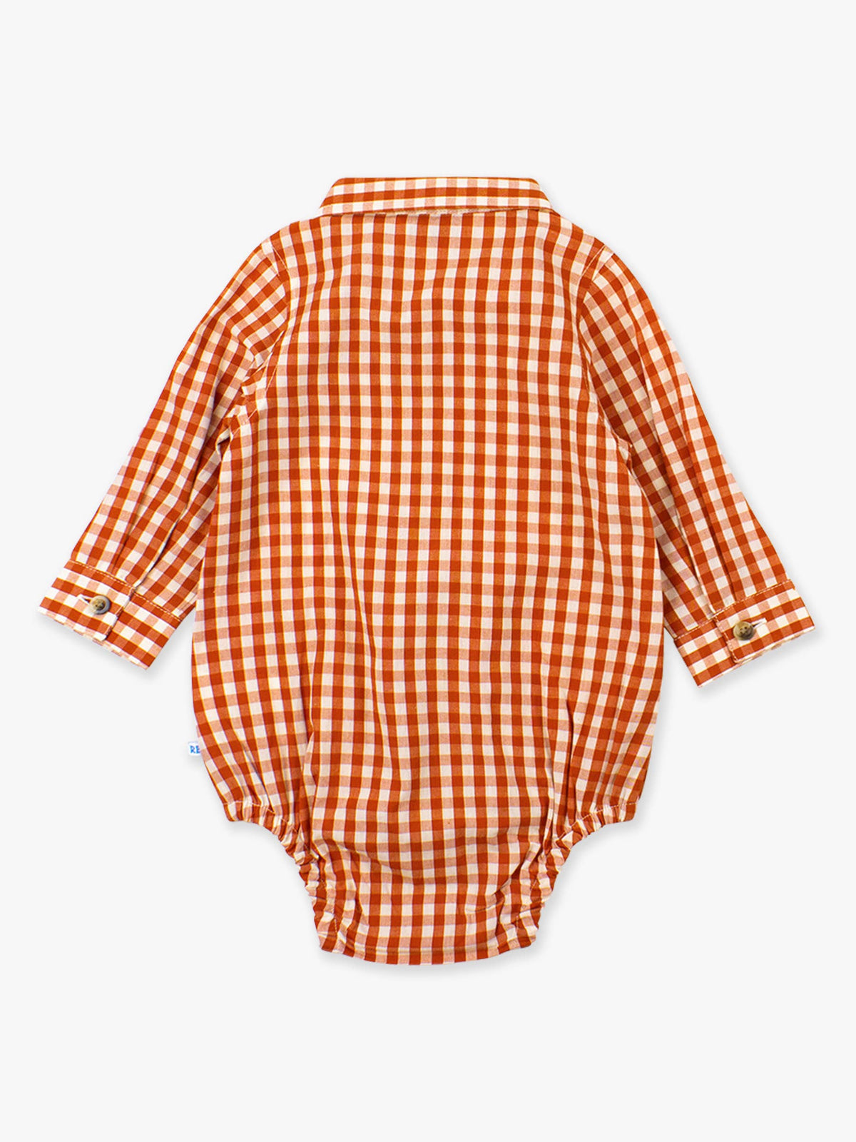 Rust Gingham Button Bodysuit