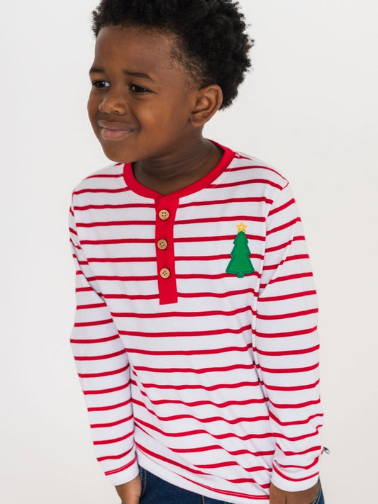 Christmas Tree Striped Henley