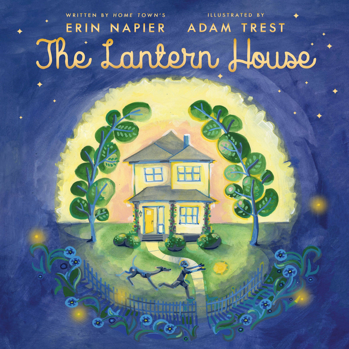 Book cover of 'The Lantern House' with a house illuminated by a lantern against a night sky.