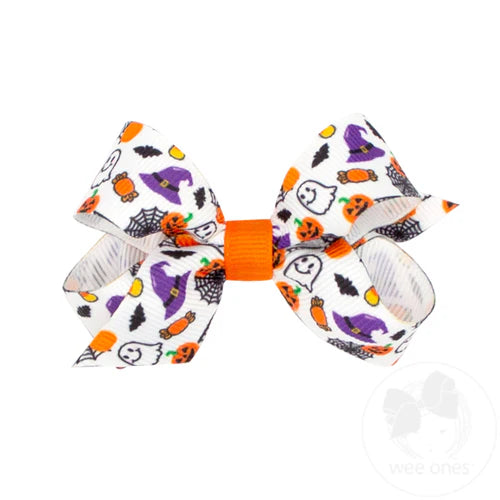 Mini Halloween Print Bow
