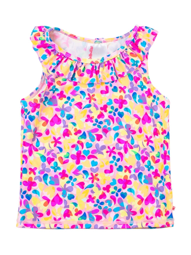 Neon Ruffle Active Tank Top