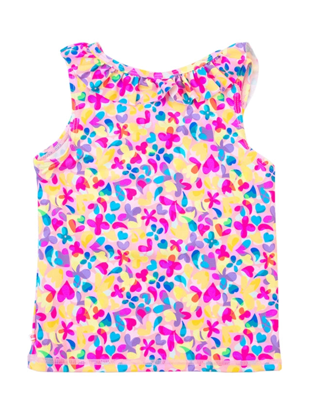 Neon Ruffle Active Tank Top