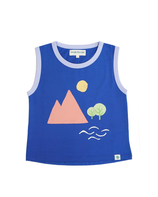 Organic Cotton Tank Top -Mountains