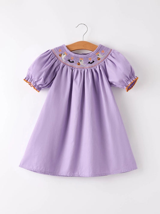 Purple Halloween Smock