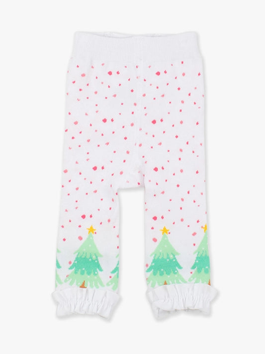 Polka Dot Tree Footless Ruffle Tights
