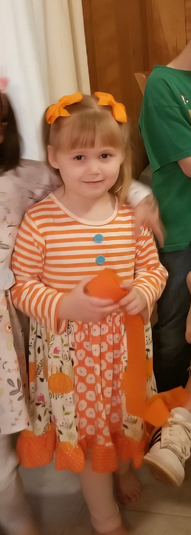 Orange Pumpkin Stripe Dress