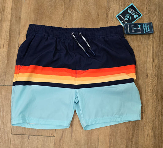 Striped Board Swim Short