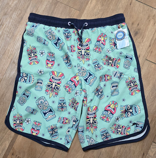 Tiki Mask Swim Trunk