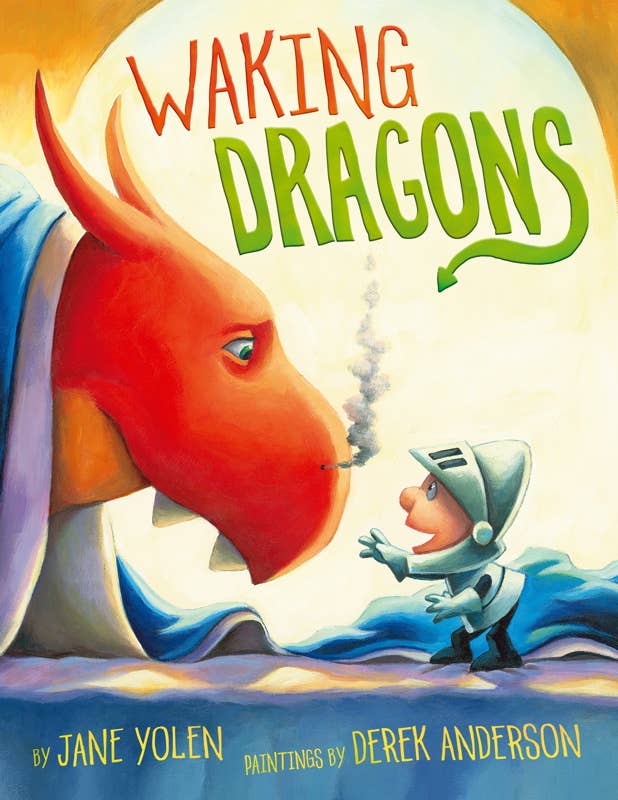 Book cover of 'Waking Dragons' with a dragon and child illustration.