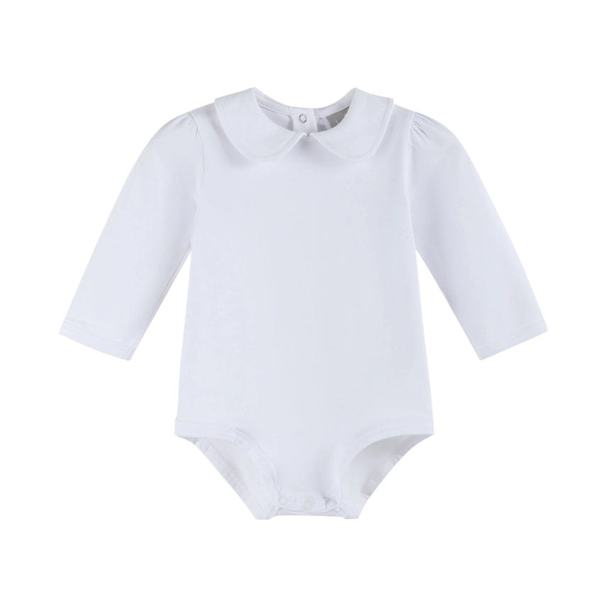 White Collared Romper