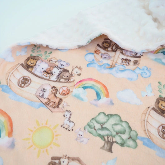Minky Blanket -Noah's Ark