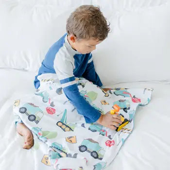 Minky Blanket -Construction Trucks