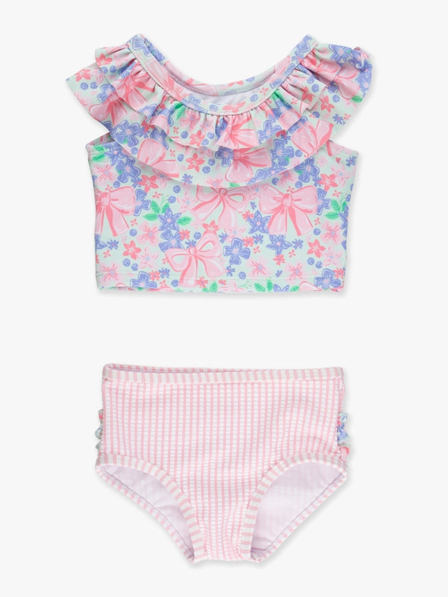 Bow Blooms Ruffle Tankini