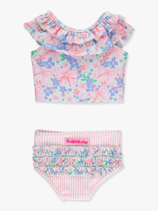 Bow Blooms Ruffle Tankini