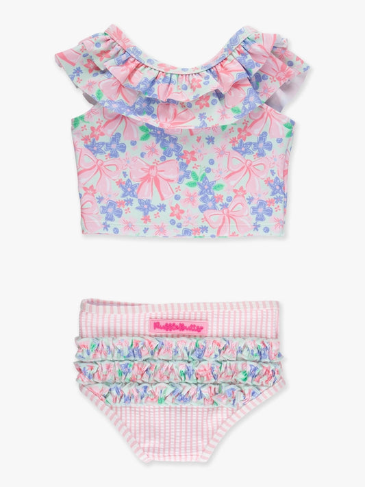 Bow Blooms Ruffle Tankini