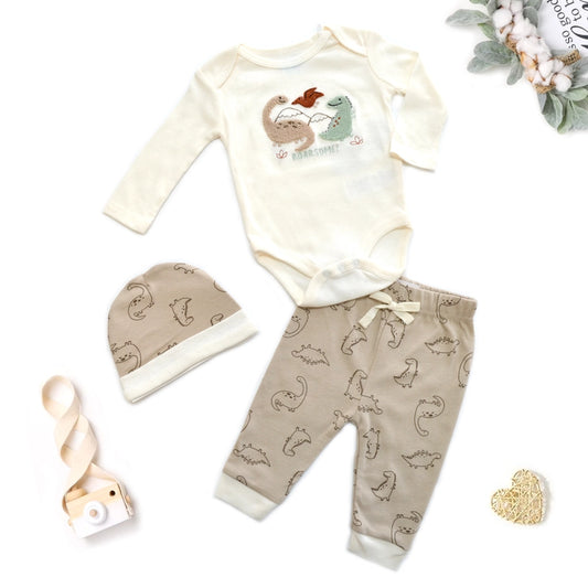 3 PC Dino Applique Set LS