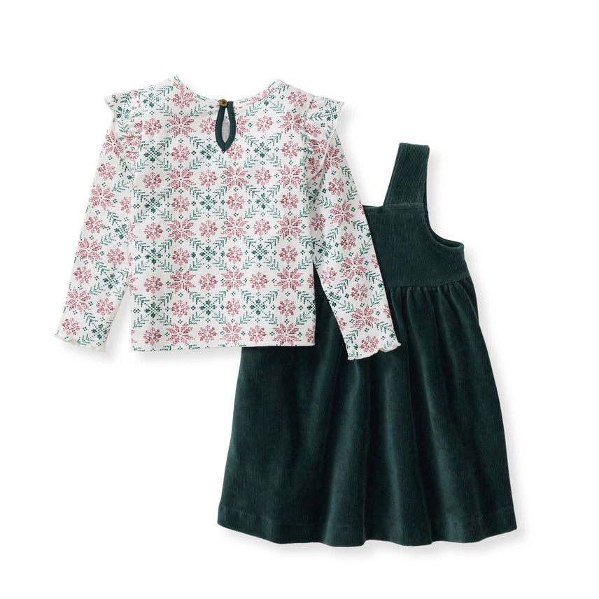 Poinsettia Long Tee & Dress Set
