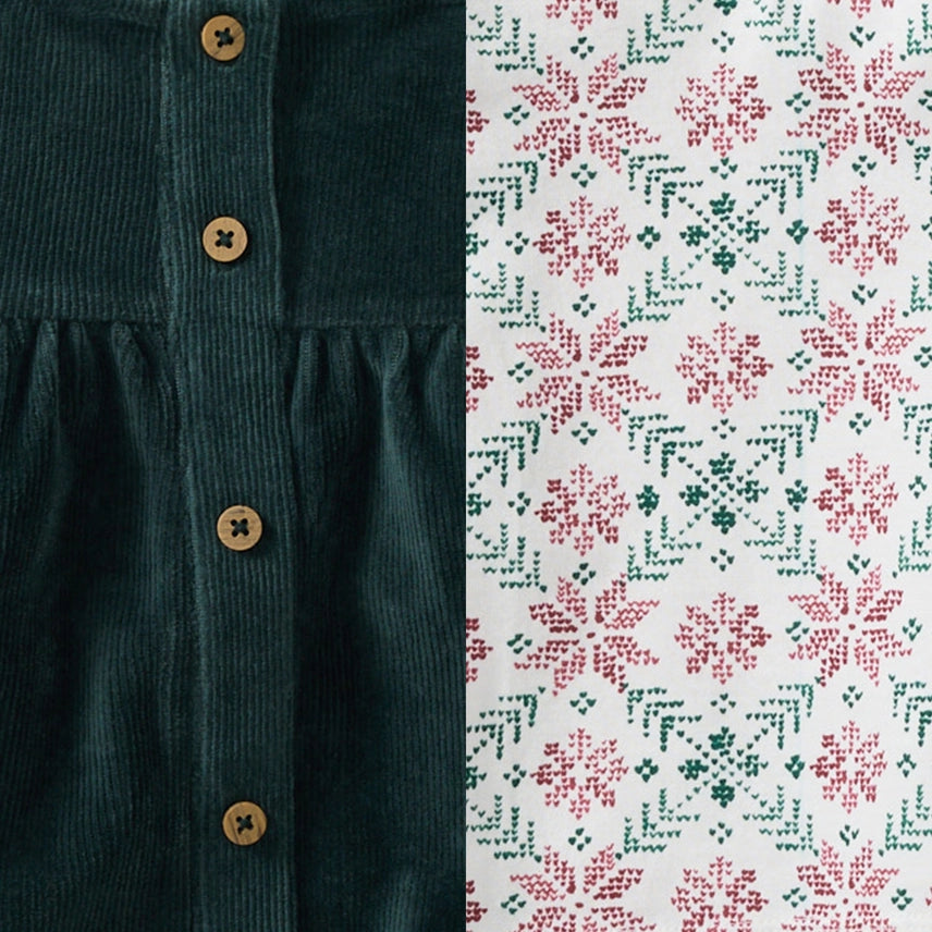 Poinsettia Long Tee & Dress Set