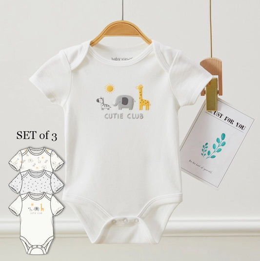 Animal Club -Onesie 3 Pack