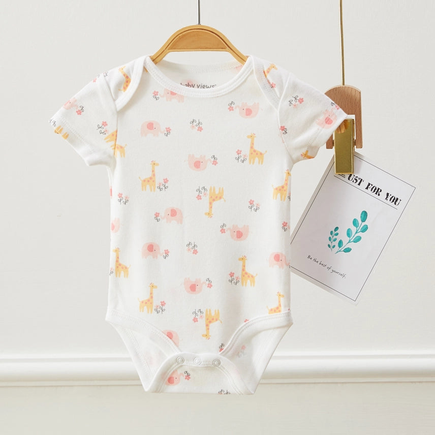 Giraffe & Elephant -Onesie 3 Pack