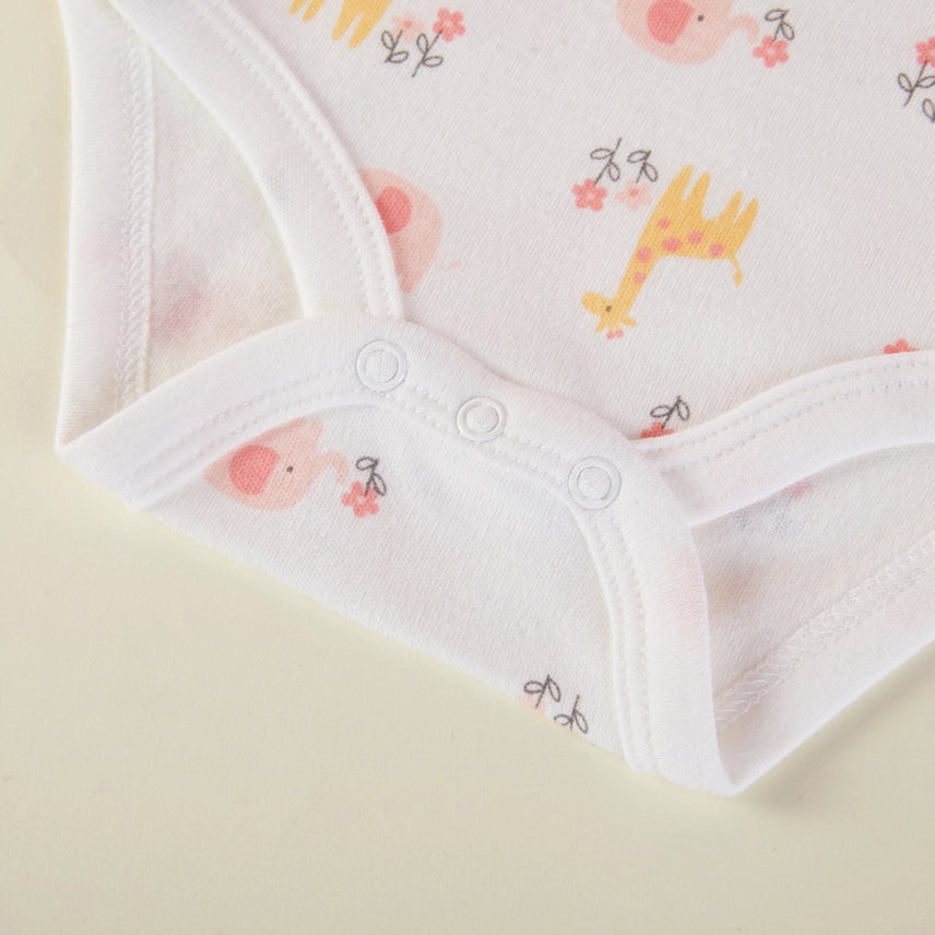 Giraffe & Elephant -Onesie 3 Pack