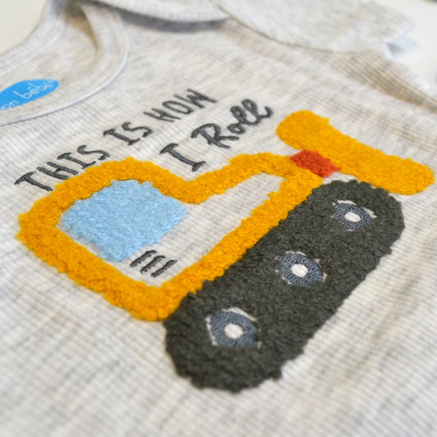 3 PC Construction Applique Set